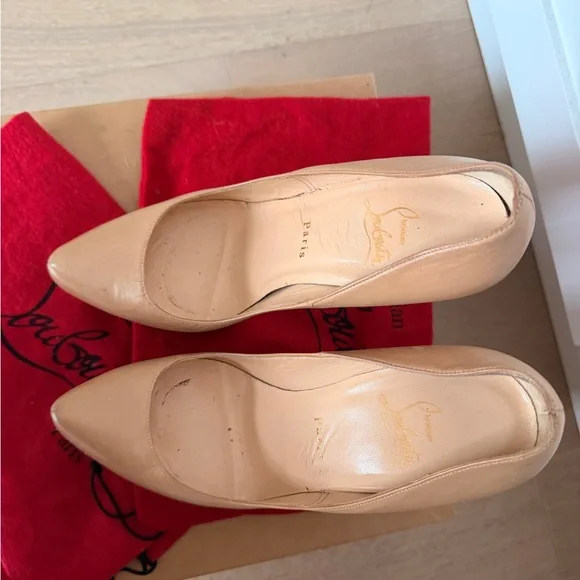 Christian Louboutin Nude Platform Heels - Picture 8 of 9